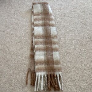 Calvin Klein Soft Brown and White Scarf